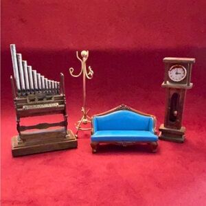 Vintage unique doll house miniature furniture-qty 4 pieces
